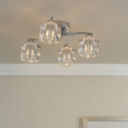 Pagazzi Lighting Pagazzi Coraline 4-Light Polished Chrome Semi-Flush Ceiling Light - thumbnail 1