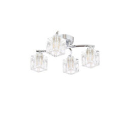 Pagazzi Lighting Pagazzi Coraline 4-Light Polished Chrome Semi-Flush Ceiling Light - thumbnail 5