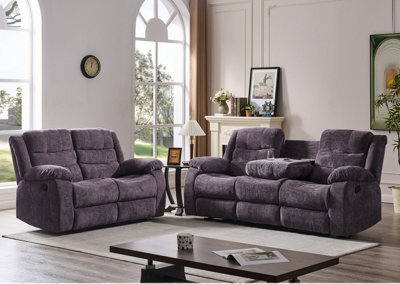 Mattress Guru Roma Recliner Sofa 2+3 Seater Set - Brown - image 1
