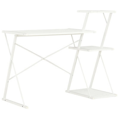 Berkfield Desk With Shelf White 116X50X93 Cm - image 1
