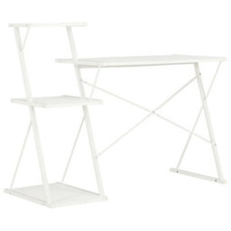 Berkfield Desk With Shelf White 116X50X93 Cm - thumbnail 4