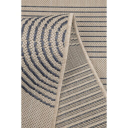 Melrose Eden Multi Patterned Arc Design Indoor Outdoor Navy 3mm Pile Height Large Area Rug - 160/230Cm - thumbnail 3