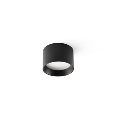 Luminosa Lighting Luminosa Mizu 8W Surface Mounted Downlight Black Matt Black 2700K