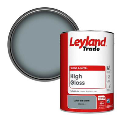 Leyland Trade Wood & Metal High Gloss Paint After The Storm (Ppg1036-4) 5L - image 1
