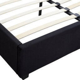 "Seconique Madison 4'6"" Double Bed Black Velvet Fabric" - thumbnail 6