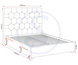 "Seconique Madison 4'6"" Double Bed Black Velvet Fabric" - thumbnail 9