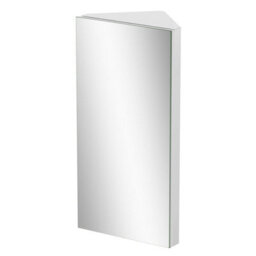 Affine Corner Bathroom Mirror Cabinet Cupboard Single Door Wall Mounted Stainless Steel 300X600mm - thumbnail 6