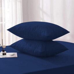 Ameha Navy 100% Microfiber Pillow Cases Soft Standard Pillowcase Envelope Closure Anti Allergic Breathable Pillow Cover 50X75 Cm - thumbnail 6