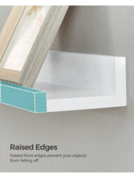 Songmics Wall Shelf 3 Set Floating Shelves Ledge For Picture Frames And Books, 38 X 10 Cm, Mdf White - thumbnail 5