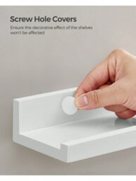 Songmics Wall Shelf 3 Set Floating Shelves Ledge For Picture Frames And Books, 38 X 10 Cm, Mdf White - thumbnail 6