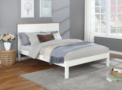 Flintshire Furniture Conway King Size 5Ft White Wooden Bed Frame - image 1