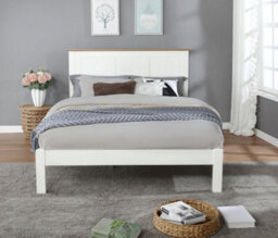 Flintshire Furniture Conway King Size 5Ft White Wooden Bed Frame - thumbnail 2