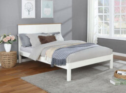 Flintshire Furniture Conway King Size 5Ft White Wooden Bed Frame - thumbnail 1