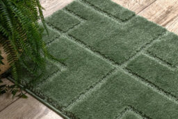 RugsX Bathroom Rug Supreme Lines, Non-Slip, Soft - Green 50X80 Cm - thumbnail 5