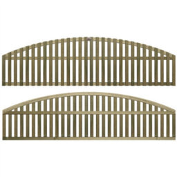 Premier Garden Supplies Premier Florence Wooden Trellis Panel 6Ft X 1Ft (3 Pack) Vertical Slatted Decorative Arched Fence Privacy Topper Climbing Plants - thumbnail 5