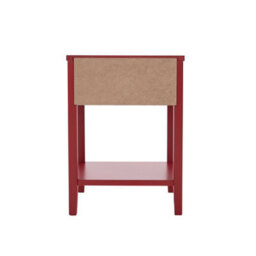 Cabinet Bits Monti 1 Drawer Red Bedside Table - thumbnail 8
