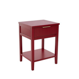 Cabinet Bits Monti 1 Drawer Red Bedside Table - thumbnail 4
