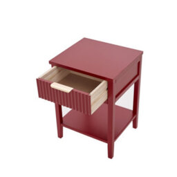 Cabinet Bits Monti 1 Drawer Red Bedside Table - thumbnail 5