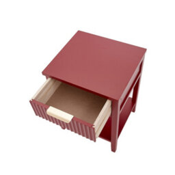 Cabinet Bits Monti 1 Drawer Red Bedside Table - thumbnail 6