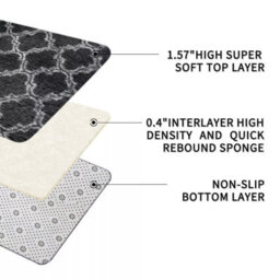 Fluffy Soft Dark Grey Carpet Large Shaggy Rug Anti-Slip Bedroom Living Room Floor Mats 240X300Cm - thumbnail 4
