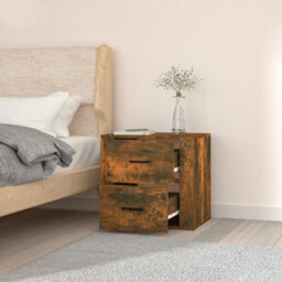 Walplus Wall-Mounted Bedside Cabinet Smoked Oak 50X36X47 Cm - thumbnail 4