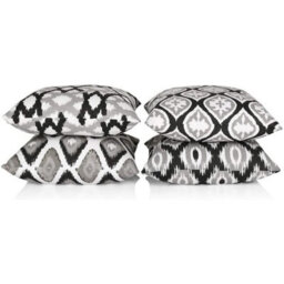 Penguin Home 100% Cotton Set Of 4 Decorative Double Sided Square Cushion Covers - thumbnail 2