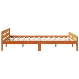 Berkfield Bed Frame Without Mattress Wax Brown 160X200 Cm Solid Wood Pine - thumbnail 5
