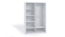 Arte Bono Sliding Door Wardrobe In White Matt - Sleek Design For Modern Interiors - W1200mm X H2150mm X D620mm - thumbnail 3