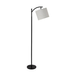 Living And Home Modern Simple Fabric Lampshade Floor Lamp With Foot Switch - thumbnail 1