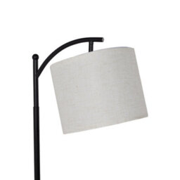 Living And Home Modern Simple Fabric Lampshade Floor Lamp With Foot Switch - thumbnail 4