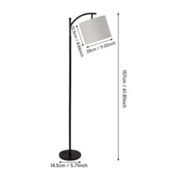 Living And Home Modern Simple Fabric Lampshade Floor Lamp With Foot Switch - thumbnail 9