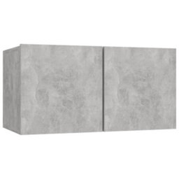 Berkfield 6 Piece Tv Cabinet Set Concrete Grey Engineered Wood - thumbnail 6