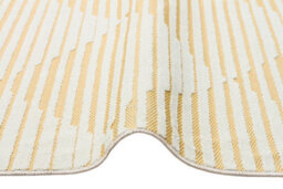 Yellow Outdoor Rug, Geometric Striped Stain-Resistant Rug For Patio Decks, 3mm Modern Outdoor Area Rug-190Cm X 290Cm - thumbnail 6