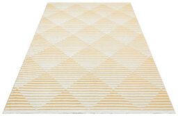 Yellow Outdoor Rug, Geometric Striped Stain-Resistant Rug For Patio Decks, 3mm Modern Outdoor Area Rug-190Cm X 290Cm - thumbnail 8