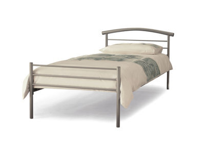 Save On Goods UK 3Ft Single Metal Tubular Steel,silver Grey Bed Frame,bedstead - image 1