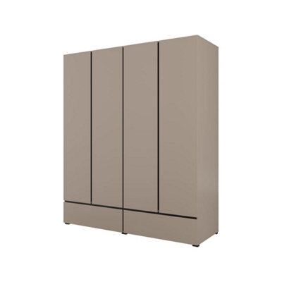 Arte Kross 180Cm Four-Door Wardrobe In Rich Congo - Expansive Storage With Sophisticated Flair - image 1