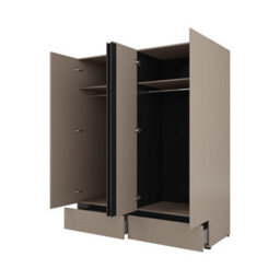 Arte Kross 180Cm Four-Door Wardrobe In Rich Congo - Expansive Storage With Sophisticated Flair - thumbnail 2