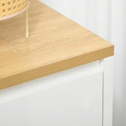 Double Door Living Room Sideboard Cabinet Adjustable Shelf - thumbnail 3