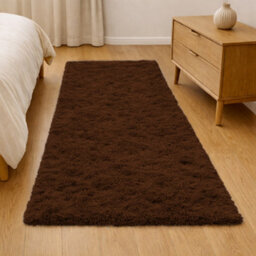 Aspire Homeware Non-Slip Brown Shaggy Rug Soft Fluffy Washable, Medium Hallways Runner, (L)150Cm X (W)80Cm - thumbnail 6