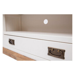 Cabinet Bits Tropea Off White 1 Drawer Tv Cabinet Brass Drop Handle - thumbnail 5