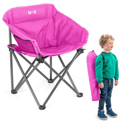 Trail Outdoor Leisure Buzzard Kids Folding Bucket Camping Chair Padded Pink (3-10 Years) - image 1