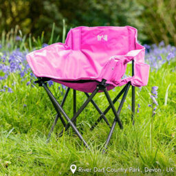 Trail Outdoor Leisure Buzzard Kids Folding Bucket Camping Chair Padded Pink (3-10 Years) - thumbnail 2