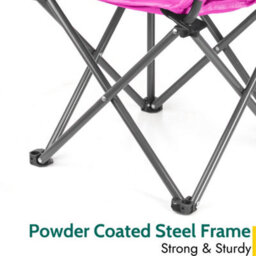 Trail Outdoor Leisure Buzzard Kids Folding Bucket Camping Chair Padded Pink (3-10 Years) - thumbnail 4