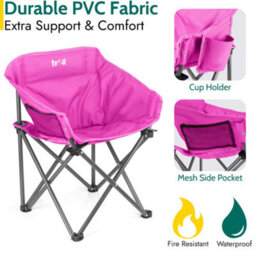 Trail Outdoor Leisure Buzzard Kids Folding Bucket Camping Chair Padded Pink (3-10 Years) - thumbnail 5