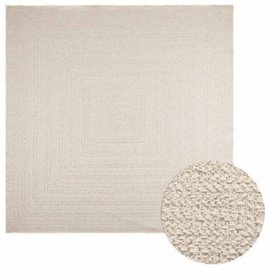 Vidaxl Rug Zizur Cream 240X240 Cm Jute Look Indoor And Outdoor - image 1