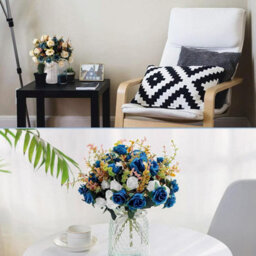 4 Pack Artificial Flowers, Artificial Roses, Silk Flowers, Realistic Decorative - thumbnail 2