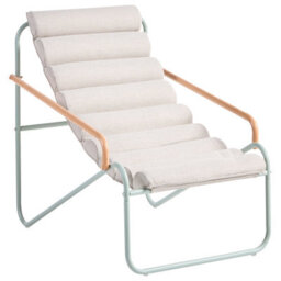 Beliani Garden Lounge Set With Table 2 Seater Pasto Metal Mint Green - thumbnail 4