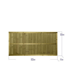 Premier Garden Supplies Ultimate T&g Wooden Fence Panel 6Ft X 3Ft (5 Pack) Vertical Boards Heavy-Duty Pressure Treated Fencing - thumbnail 3