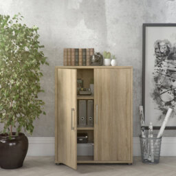 Furniture To Go Prima Bookcase 2 Shelves With 2 Doors In Oak - thumbnail 6
