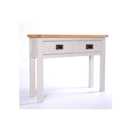 Cabinet Bits Argenta Light Grey 2 Drawer Console Table Brass Drop Handle - thumbnail 3